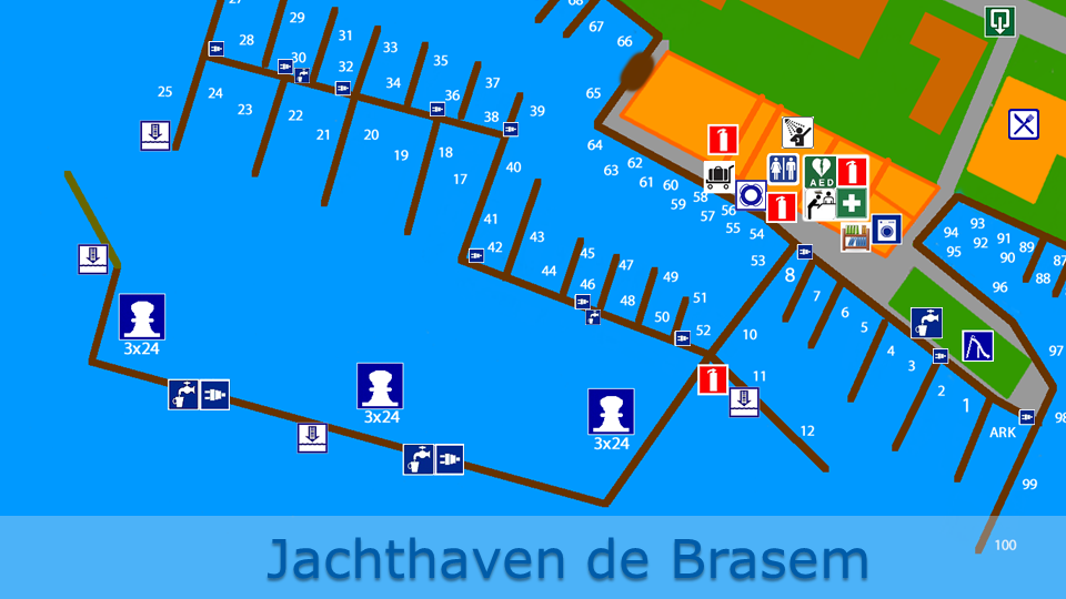 Plattegrond Jachthaven de Brasem